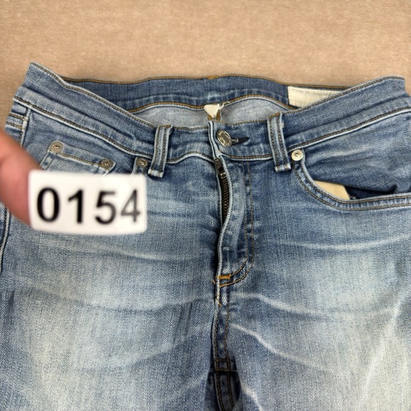Rag & Bone Women's Jeans Size 27 Blue Surf Skinny Mid Rise Stretch Made in USA - Picture 16 of 16